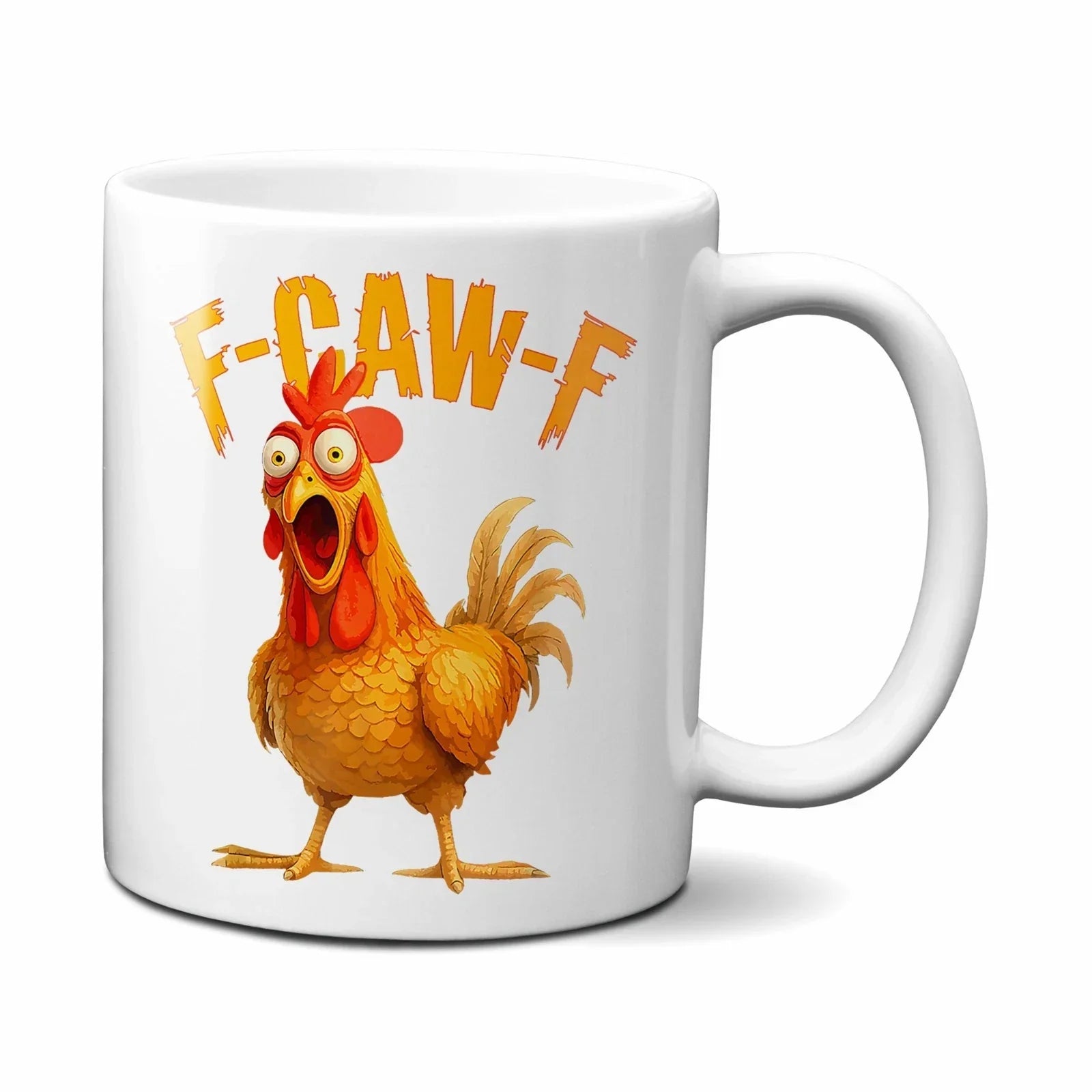 FUNNY F-CAW-F CHICKEN COFFEE MUG / F OFF SARCASTIC MUG / FUNNY NOVELTY GIFT