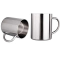220ml Stainless Steel Coffee Mug with Handle Metal Double Walled Cup Camping Mug